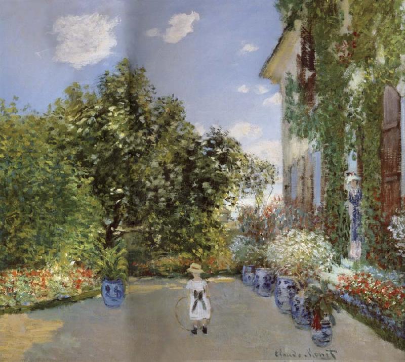 Claude Monet The Artist-s House at Argenteuil Sweden oil painting art